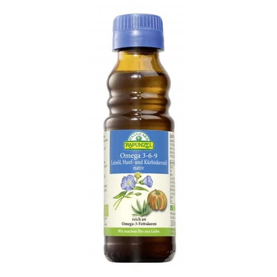 Rapunzel bio Omega 3-6-9 olajkeverék, natív, 100 ml