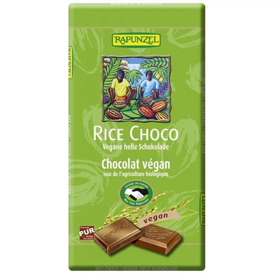 Rapunzel bio Rizstejes csokoládé, vegán, 100 g