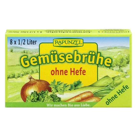 Rapunzel bio Zöldségleveskocka élesztő nélkül, vegán, 80 g