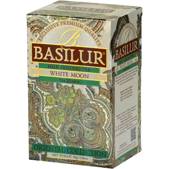 Basilur Oriental White Moon fileres Oolong zöld tea papírdobozban, 20 filter 30g 70417