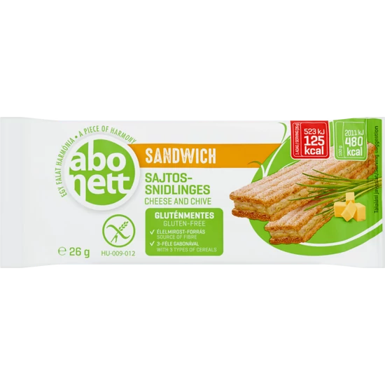 Abonett sandwich sajtos-snidlinges, 26 g