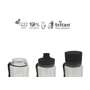 Kép 3/3 - MyEqua BPA-mentes műanyag kulacs, 600 ml - Fekete
